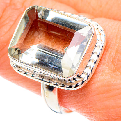 Green Amethyst Rings handcrafted by Ana Silver Co - RING88963