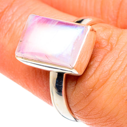 Pink Moonstone Rings handcrafted by Ana Silver Co - RING88969