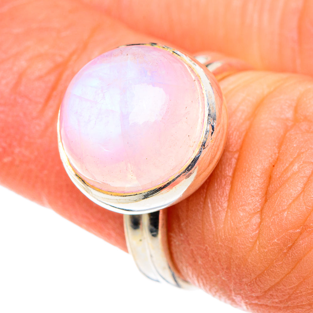 Pink Moonstone Rings handcrafted by Ana Silver Co - RING88972