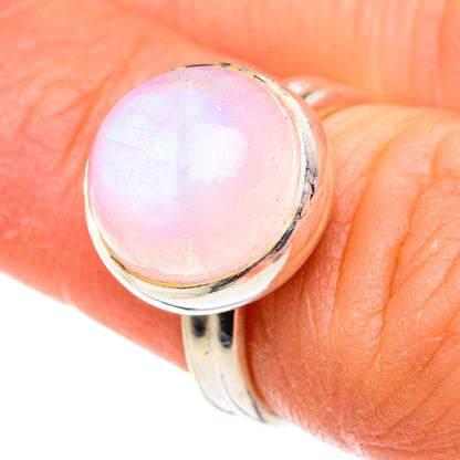 Pink Moonstone Rings handcrafted by Ana Silver Co - RING88972