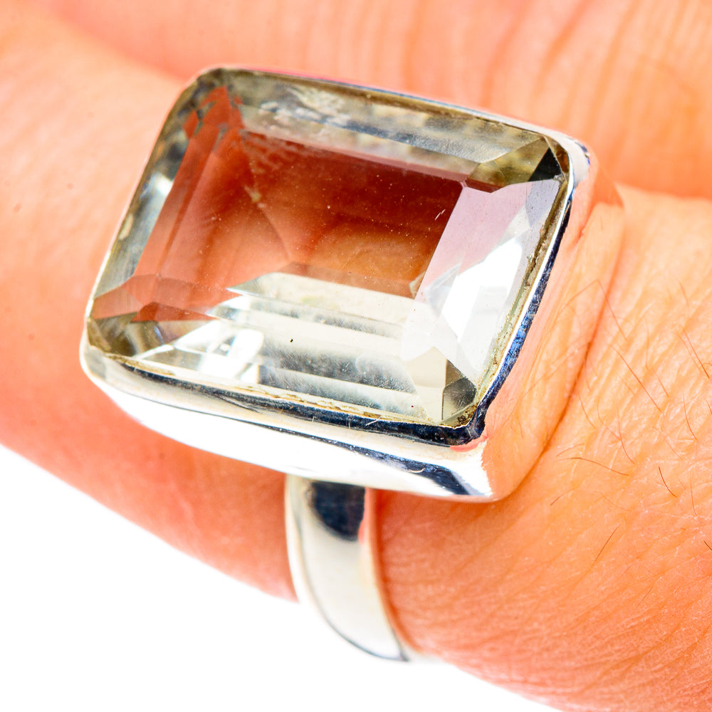 Green Amethyst Rings handcrafted by Ana Silver Co - RING88988