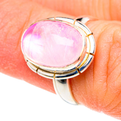 Pink Moonstone Rings handcrafted by Ana Silver Co - RING88994