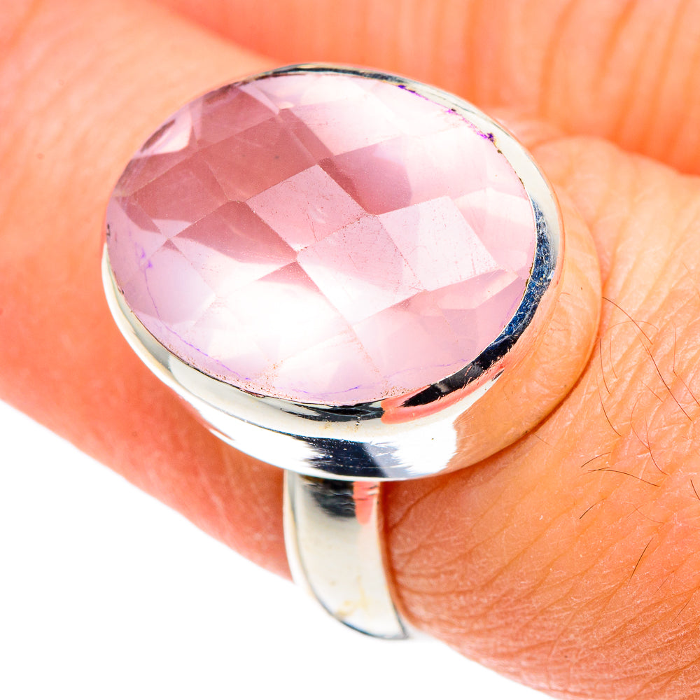 Rose Quartz Rings handcrafted by Ana Silver Co - RING88995