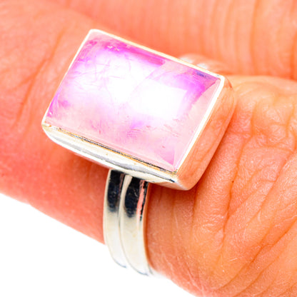 Pink Moonstone Rings handcrafted by Ana Silver Co - RING88997