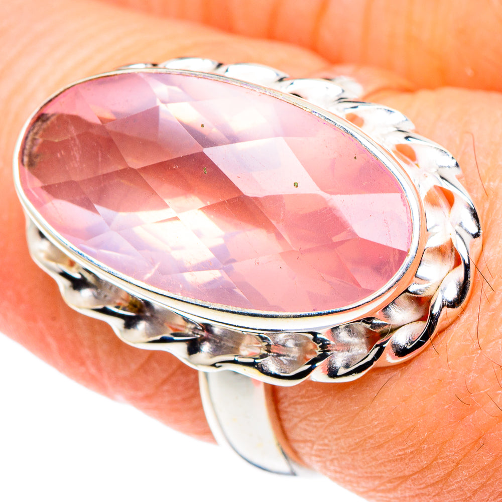 Rose Quartz Rings handcrafted by Ana Silver Co - RING88998