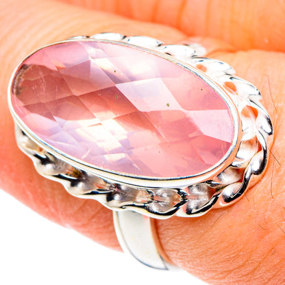 Rose Quartz Rings handcrafted by Ana Silver Co - RING88998