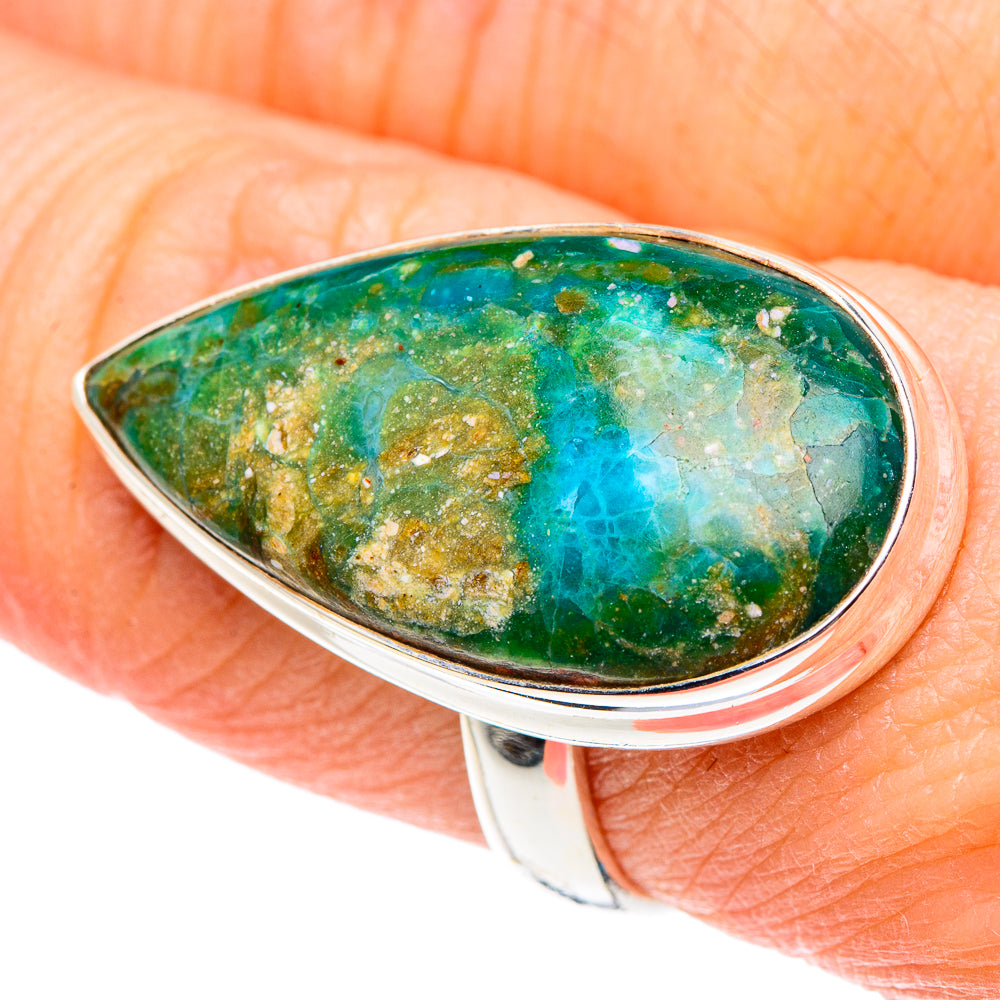 Chrysocolla Rings handcrafted by Ana Silver Co - RING89008