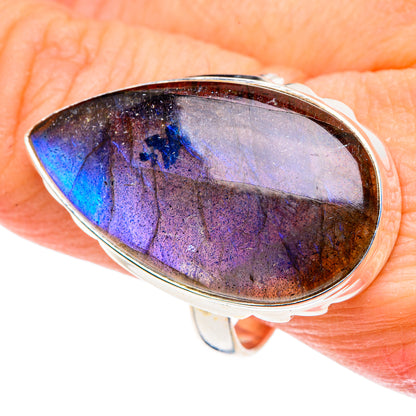 Labradorite Rings handcrafted by Ana Silver Co - RING89010