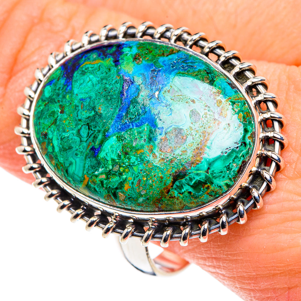 Chrysocolla Rings handcrafted by Ana Silver Co - RING89014