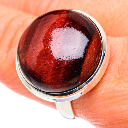 Red Tiger Eye Rings handcrafted by Ana Silver Co - RING89016
