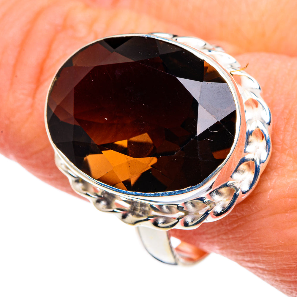 Smoky Quartz Rings handcrafted by Ana Silver Co - RING89017