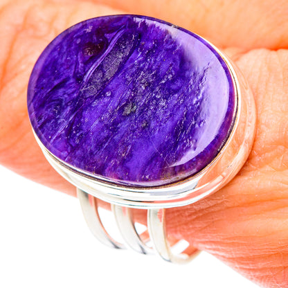 Charoite Rings handcrafted by Ana Silver Co - RING89023