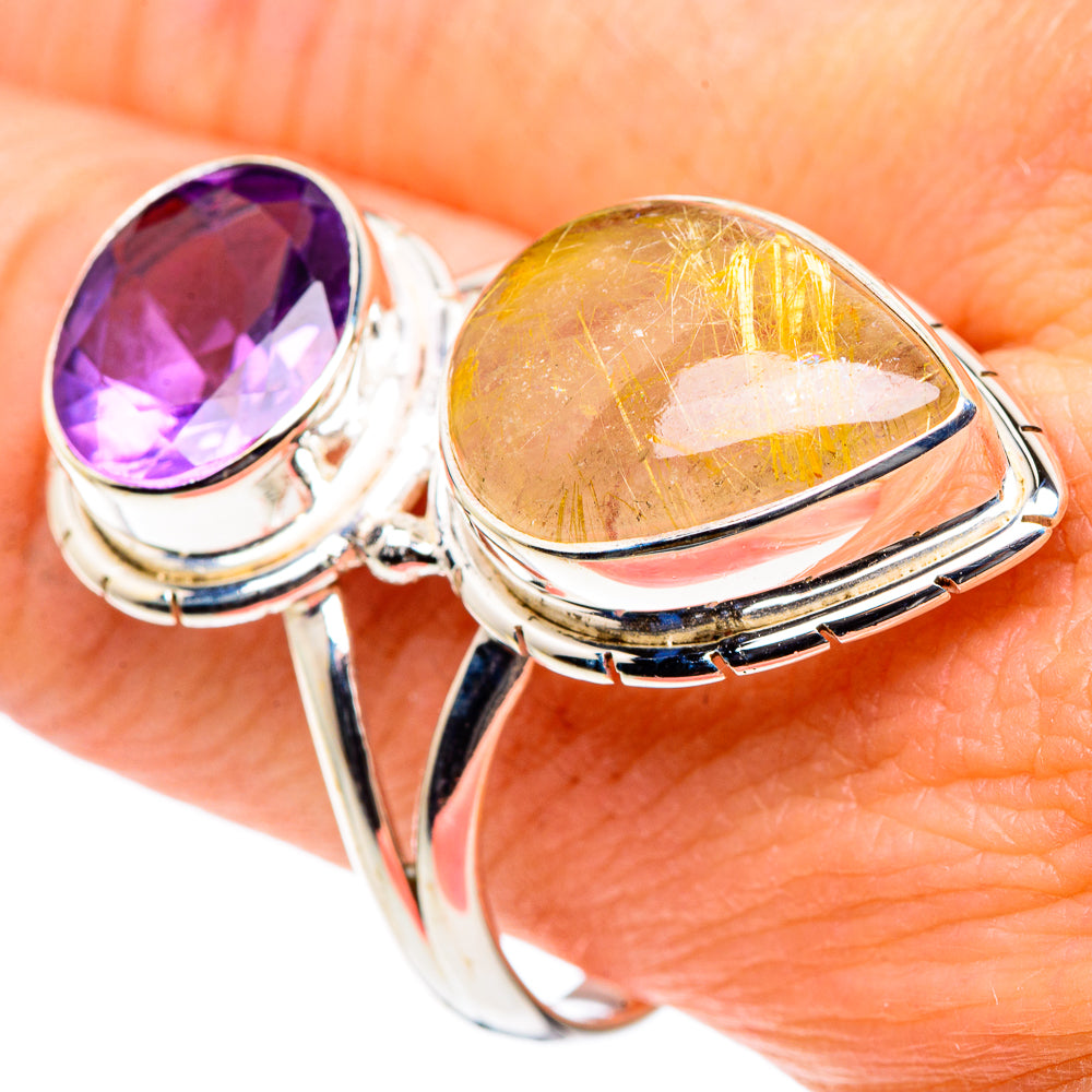 Rutilated Quartz Rings handcrafted by Ana Silver Co - RING89032