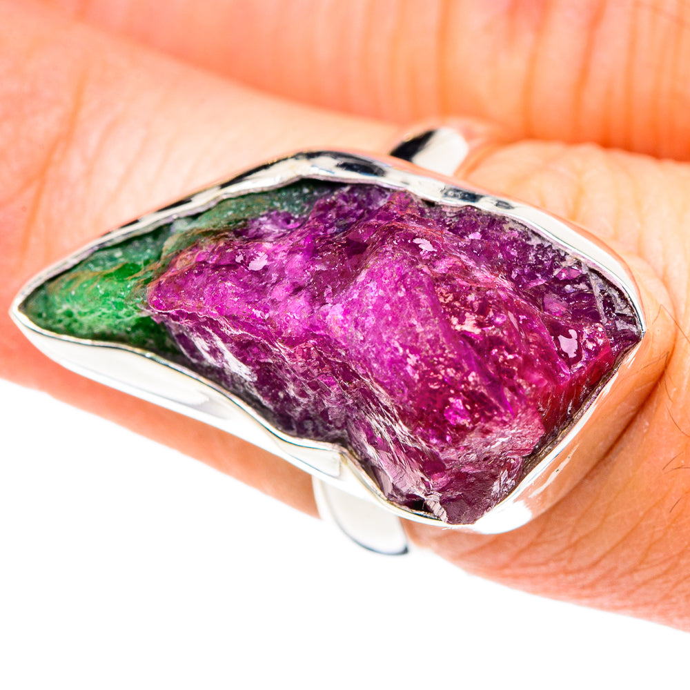 Ruby Zoisite Rings handcrafted by Ana Silver Co - RING89033