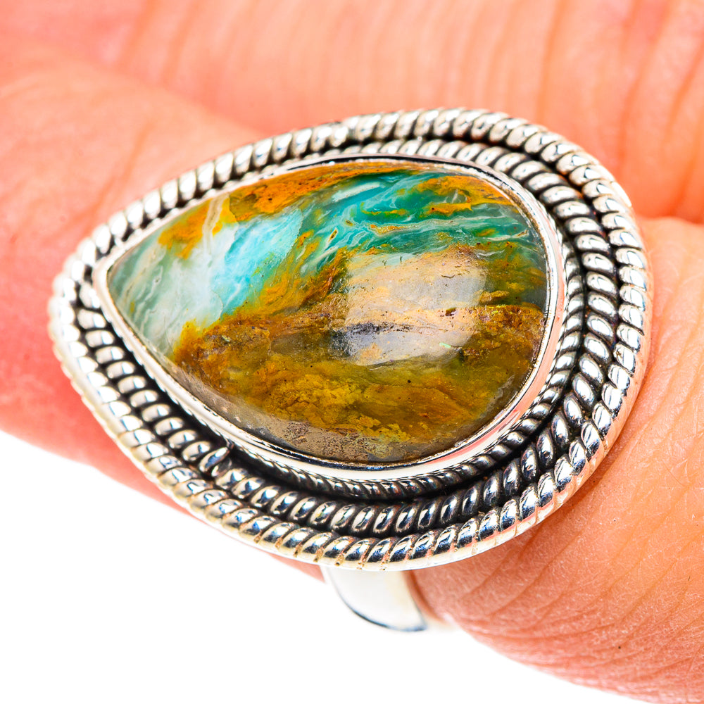 Peruvian Opal Rings handcrafted by Ana Silver Co - RING89044