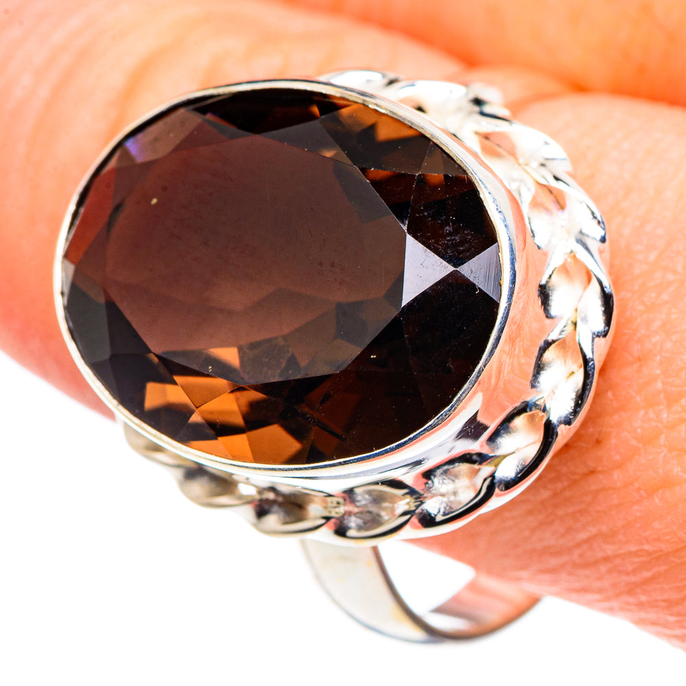 Smoky Quartz Rings handcrafted by Ana Silver Co - RING89048