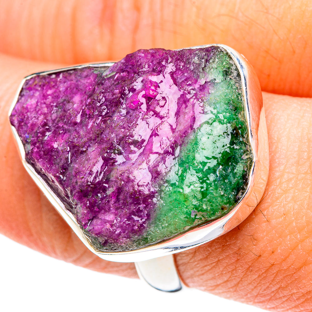 Ruby Zoisite Rings handcrafted by Ana Silver Co - RING89057