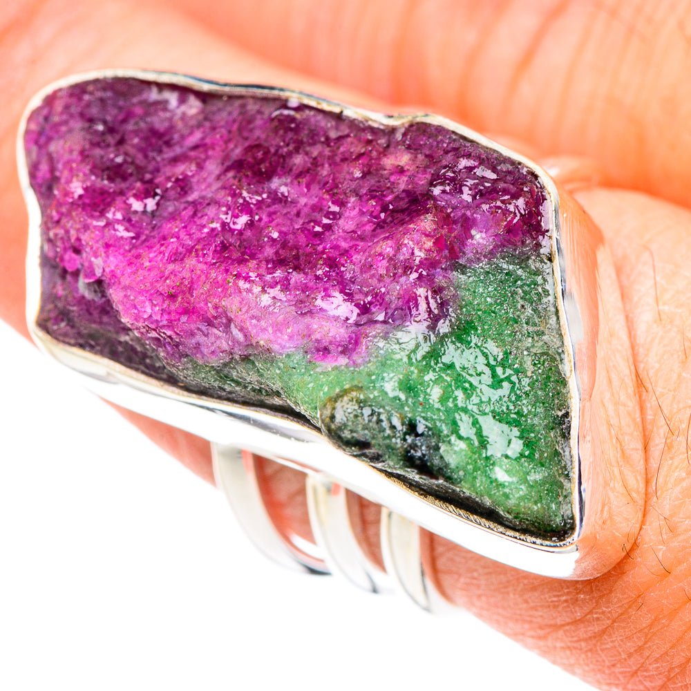 Ruby Zoisite Rings handcrafted by Ana Silver Co - RING89058