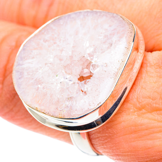White Geode Slice Rings handcrafted by Ana Silver Co - RING89063