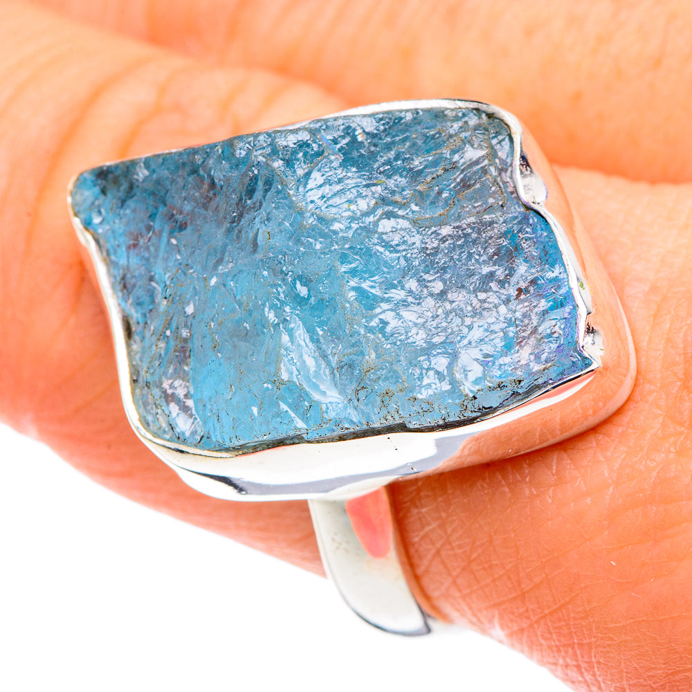 Aquamarine Rings handcrafted by Ana Silver Co - RING89070