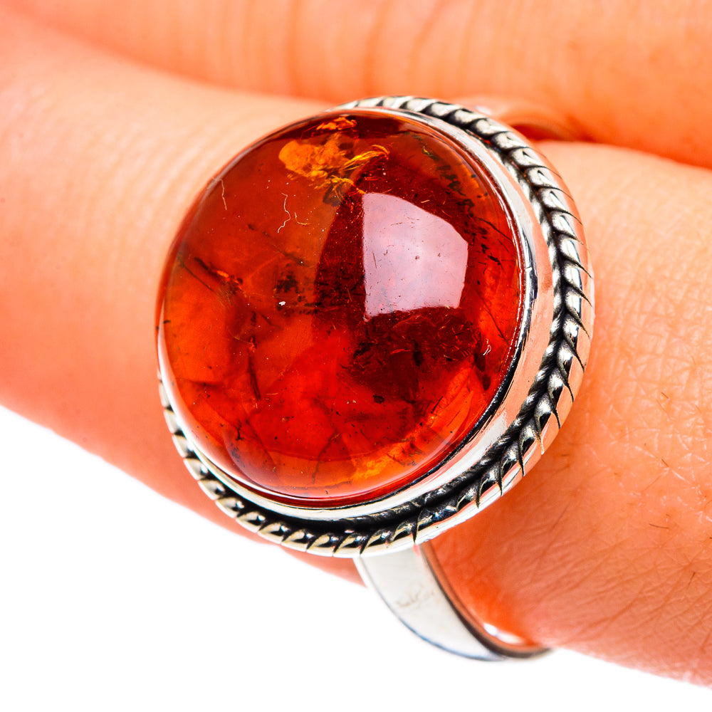 Baltic Amber Rings handcrafted by Ana Silver Co - RING89078