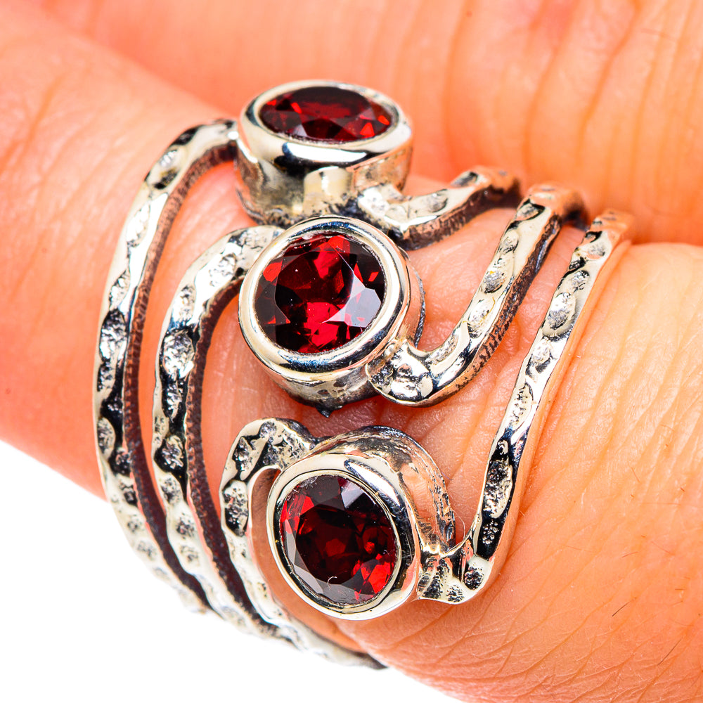 Garnet Rings handcrafted by Ana Silver Co - RING89087