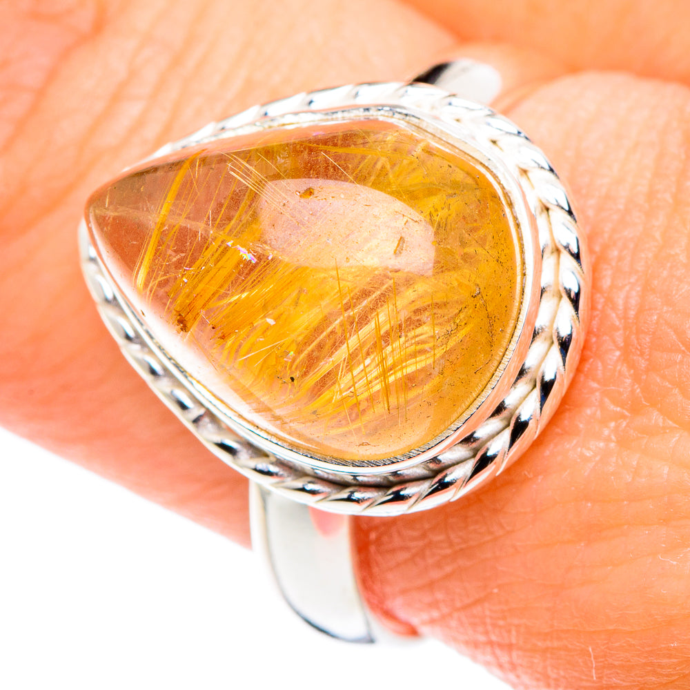 Rutilated Quartz Rings handcrafted by Ana Silver Co - RING89090