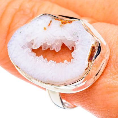 White Geode Slice Rings handcrafted by Ana Silver Co - RING89095