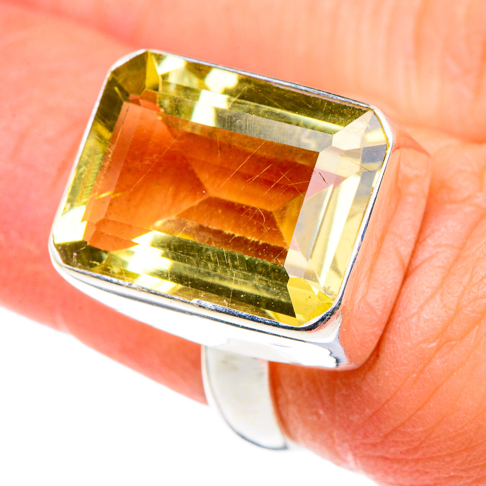 Lemon Quartz Rings handcrafted by Ana Silver Co - RING89101