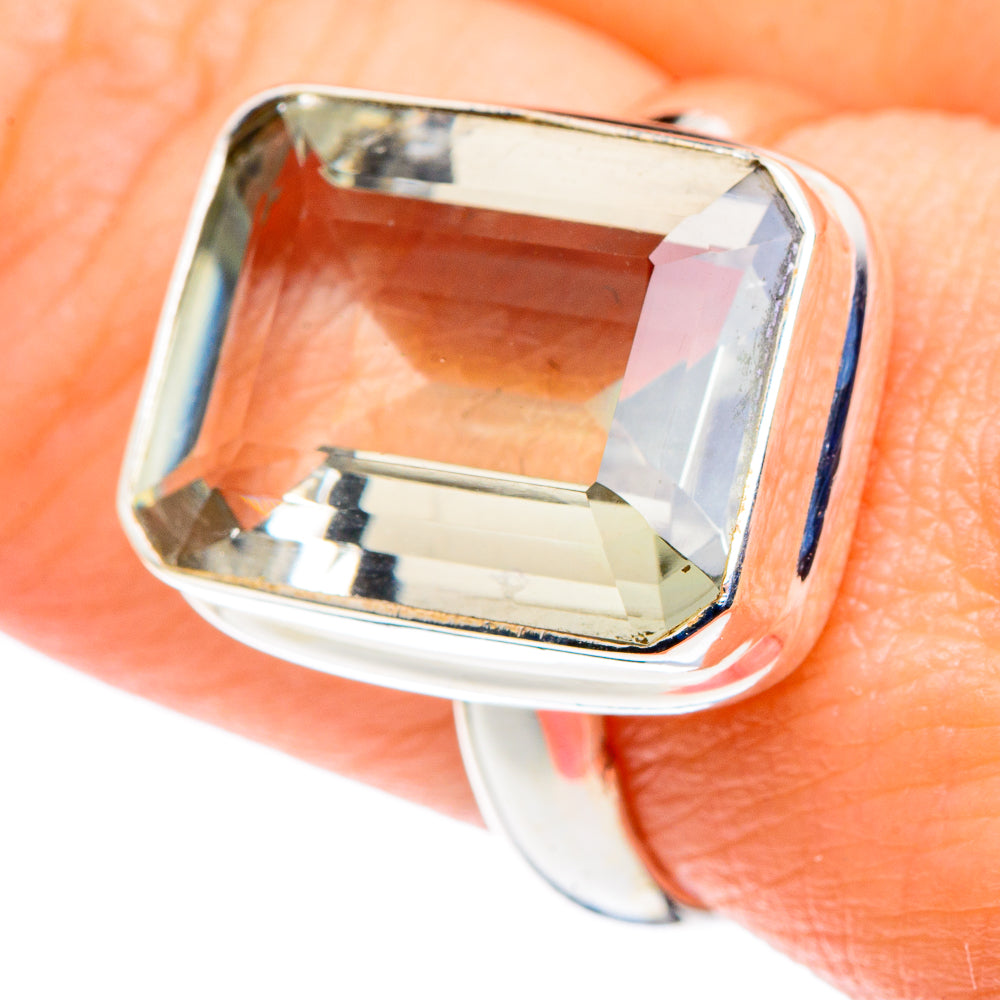 Green Amethyst Rings handcrafted by Ana Silver Co - RING89112