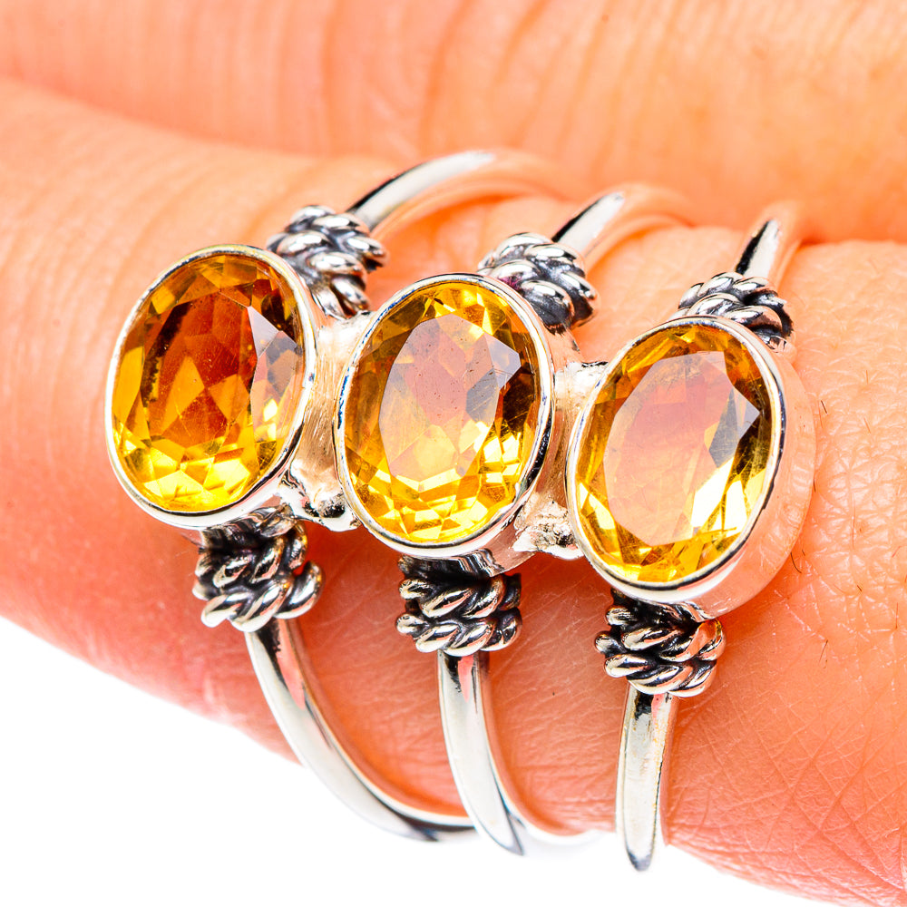 Citrine Rings handcrafted by Ana Silver Co - RING89118