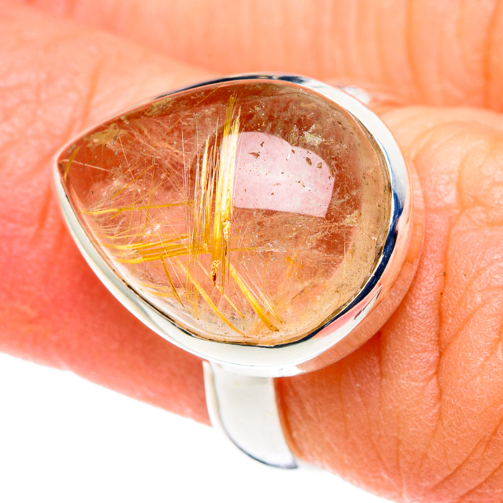 Rutilated Quartz Rings handcrafted by Ana Silver Co - RING89128