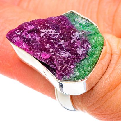 Ruby Zoisite Rings handcrafted by Ana Silver Co - RING89133