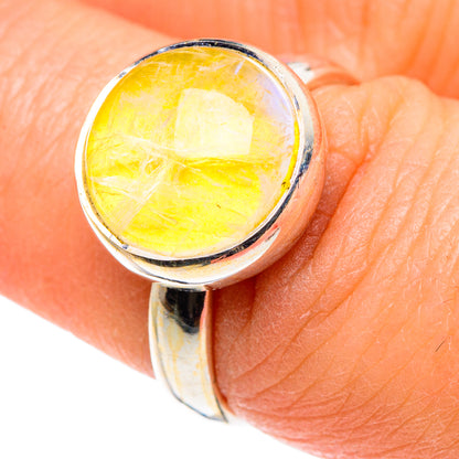 Yellow Moonstone Rings handcrafted by Ana Silver Co - RING89137