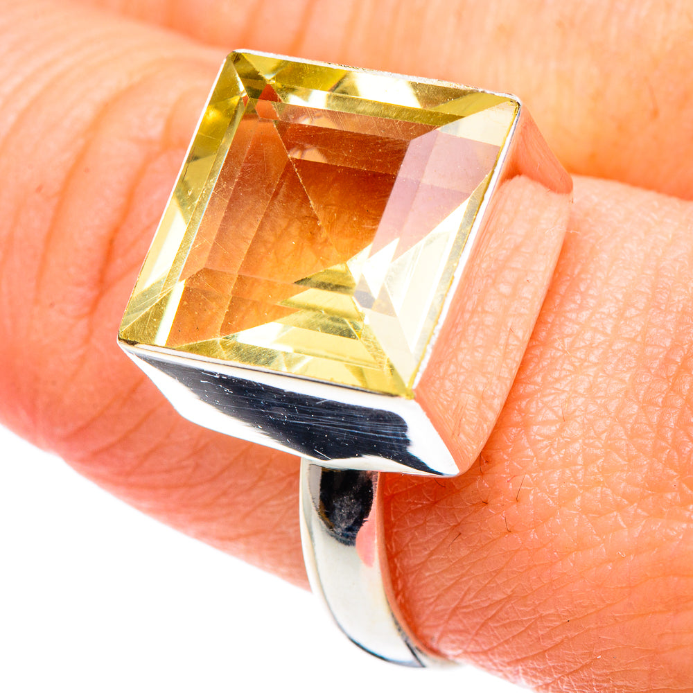Lemon Quartz Rings handcrafted by Ana Silver Co - RING89138