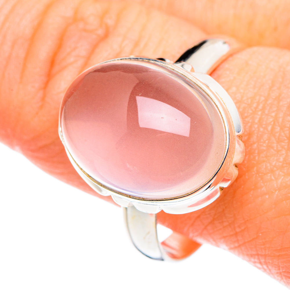 Rose Quartz Rings handcrafted by Ana Silver Co - RING89155