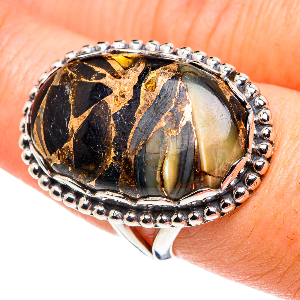 Black Copper Onyx Rings handcrafted by Ana Silver Co - RING89162