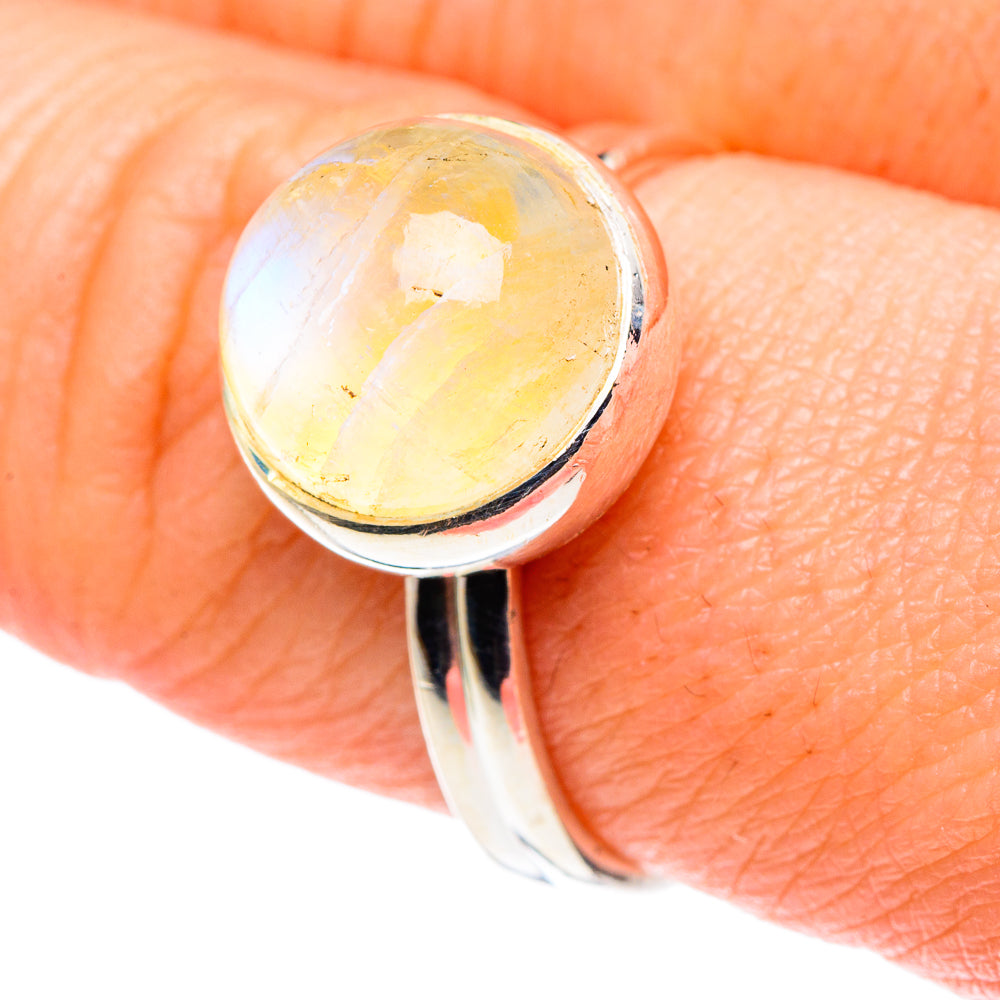 Yellow Moonstone Rings handcrafted by Ana Silver Co - RING89169