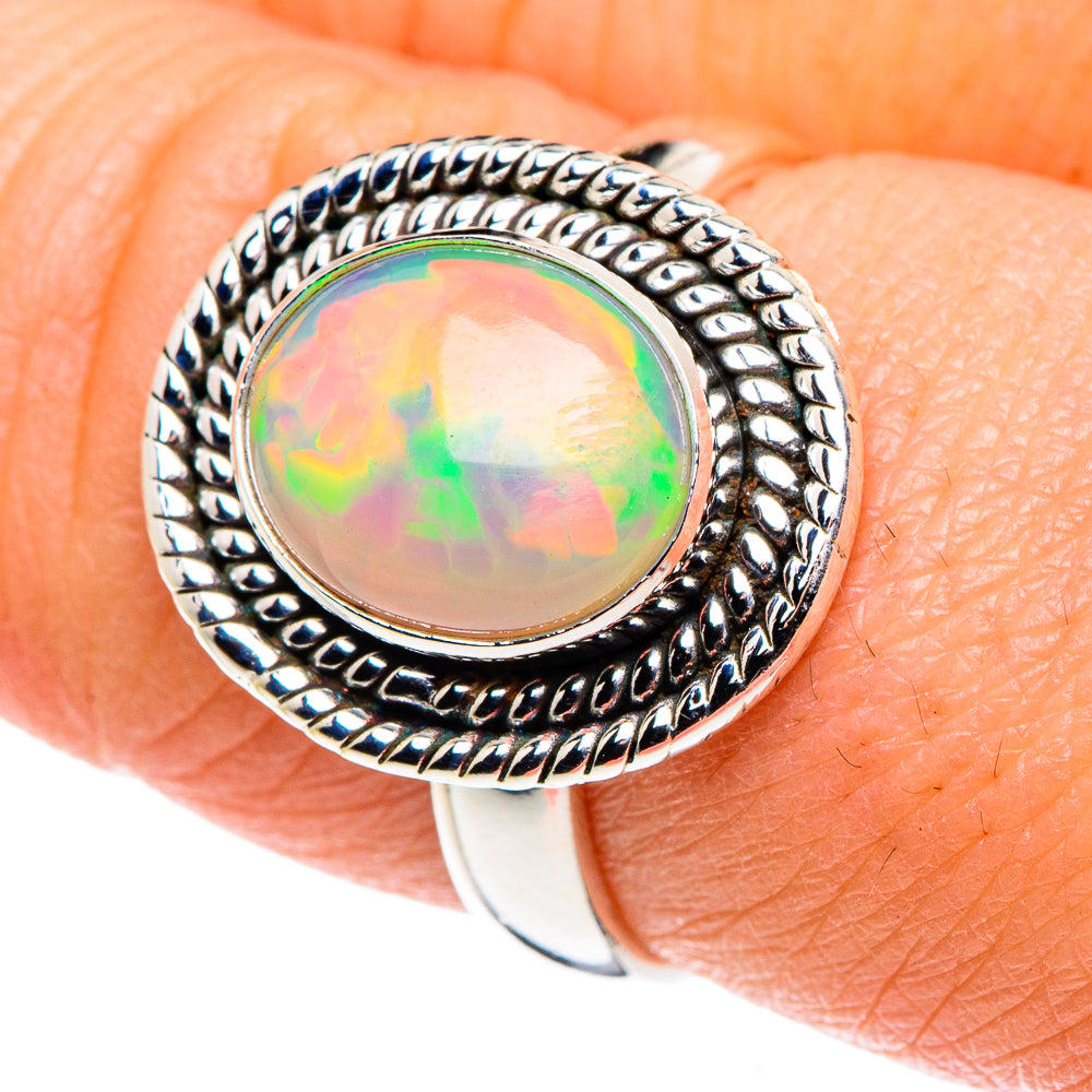 Ethiopian Opal Rings handcrafted by Ana Silver Co - RING89197