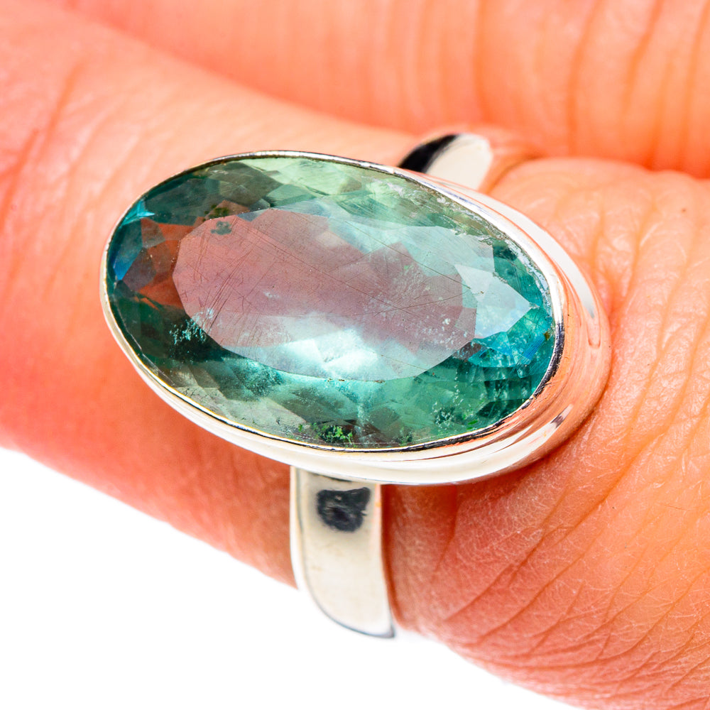 Blue Fluorite Rings handcrafted by Ana Silver Co - RING89209