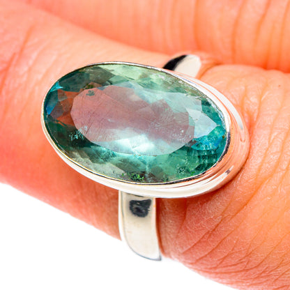 Blue Fluorite Rings handcrafted by Ana Silver Co - RING89209