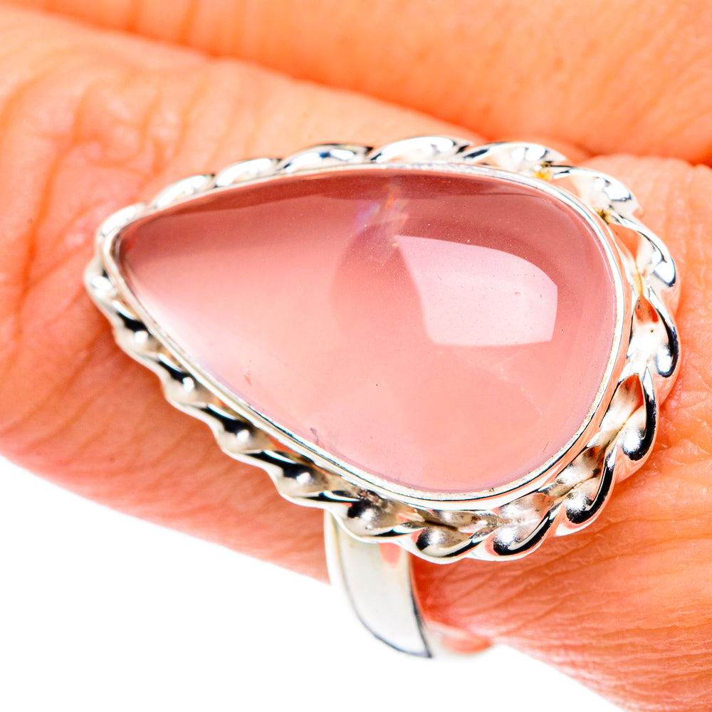 Rose Quartz Rings handcrafted by Ana Silver Co - RING89214