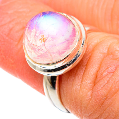 Pink Moonstone Rings handcrafted by Ana Silver Co - RING89216