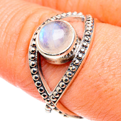 Rainbow Moonstone Rings handcrafted by Ana Silver Co - RING89222