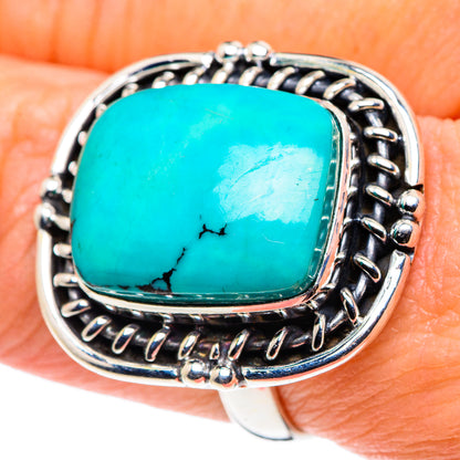 Tibetan Turquoise Rings handcrafted by Ana Silver Co - RING89228