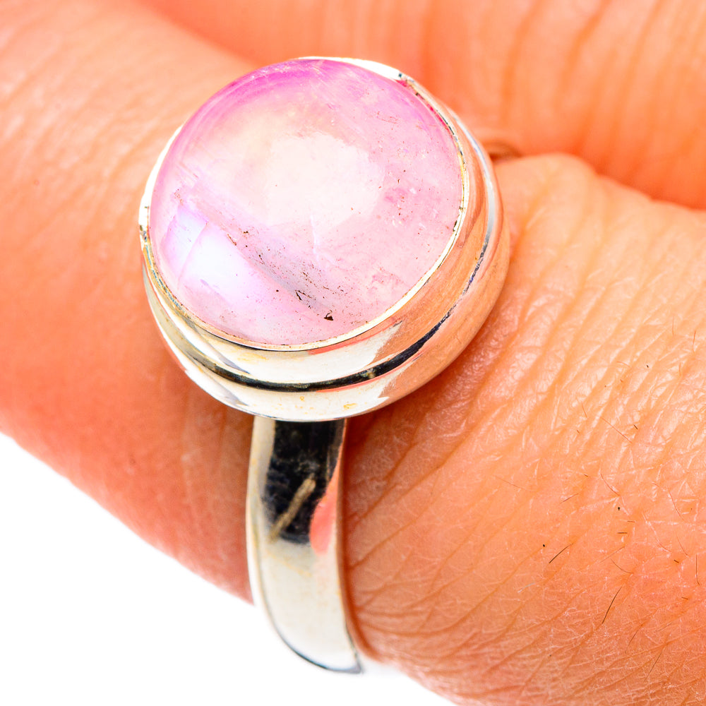Pink Moonstone Rings handcrafted by Ana Silver Co - RING89241