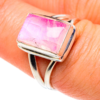 Pink Moonstone Rings handcrafted by Ana Silver Co - RING89242