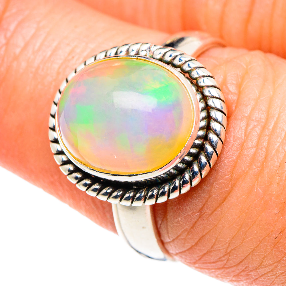 Ethiopian Opal Rings handcrafted by Ana Silver Co - RING89250