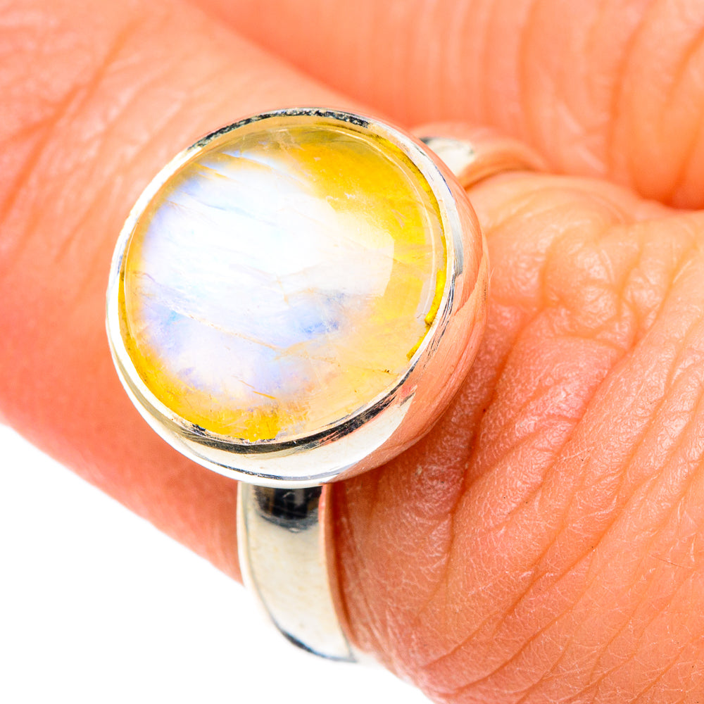 Yellow Moonstone Rings handcrafted by Ana Silver Co - RING89251