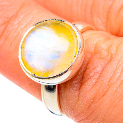 Yellow Moonstone Rings handcrafted by Ana Silver Co - RING89251